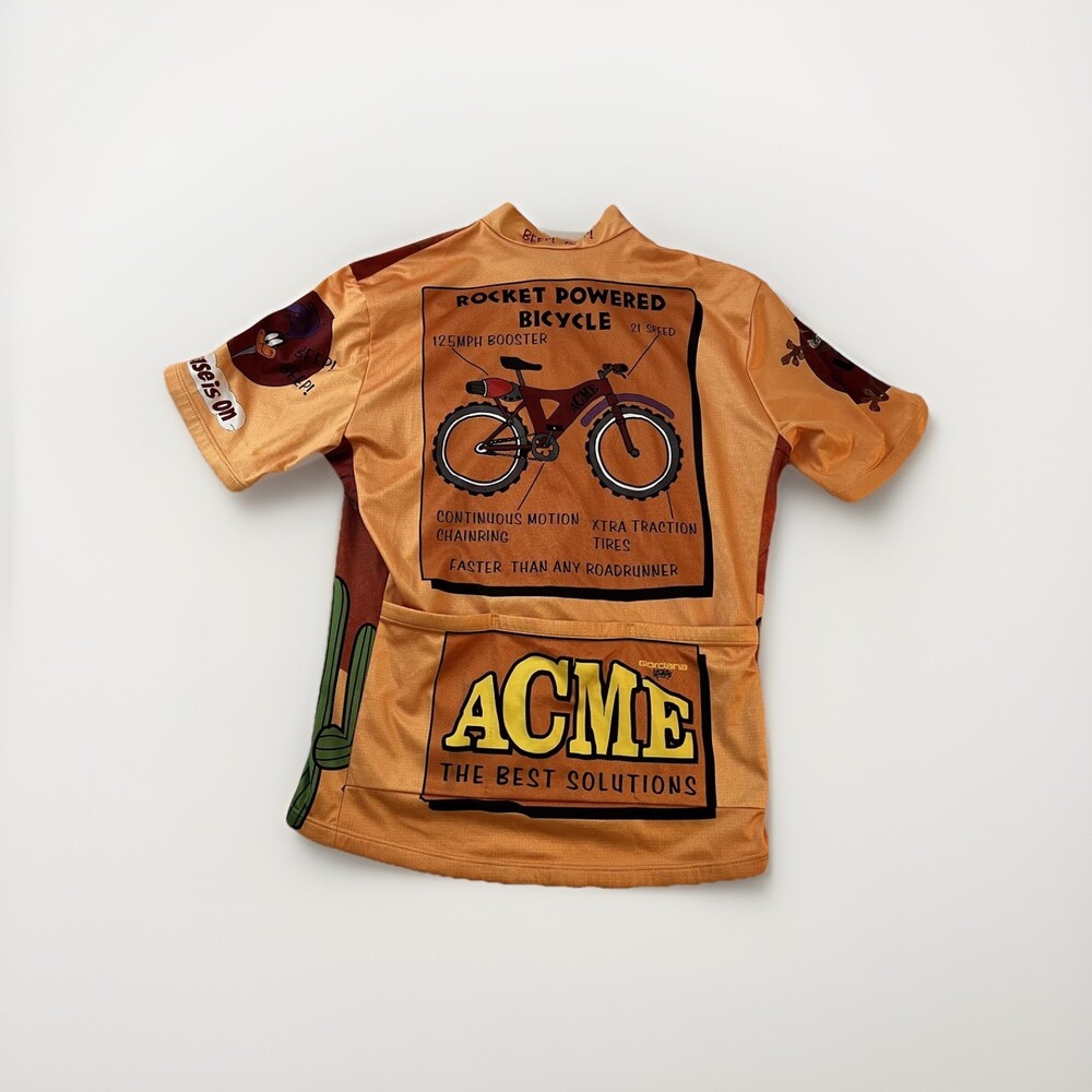 Vintage Giordana Road Runner Cycling Jersey Mens Medium ACME Looney Tunes 90s
